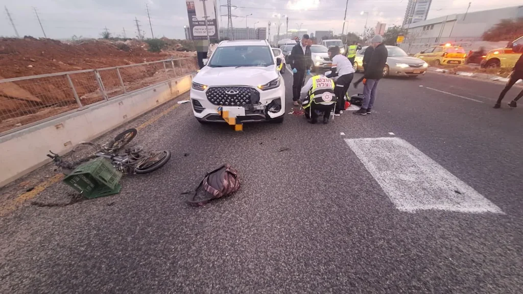 זירת התאונה עם שחר