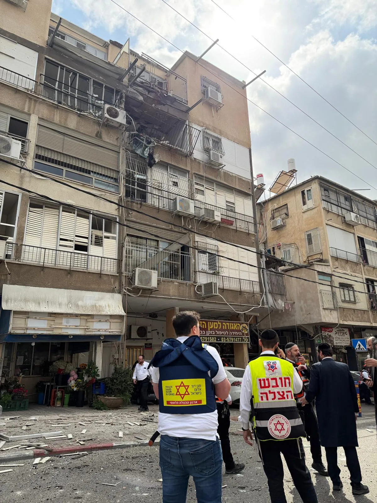 זירת הפגיעה בבני ברק