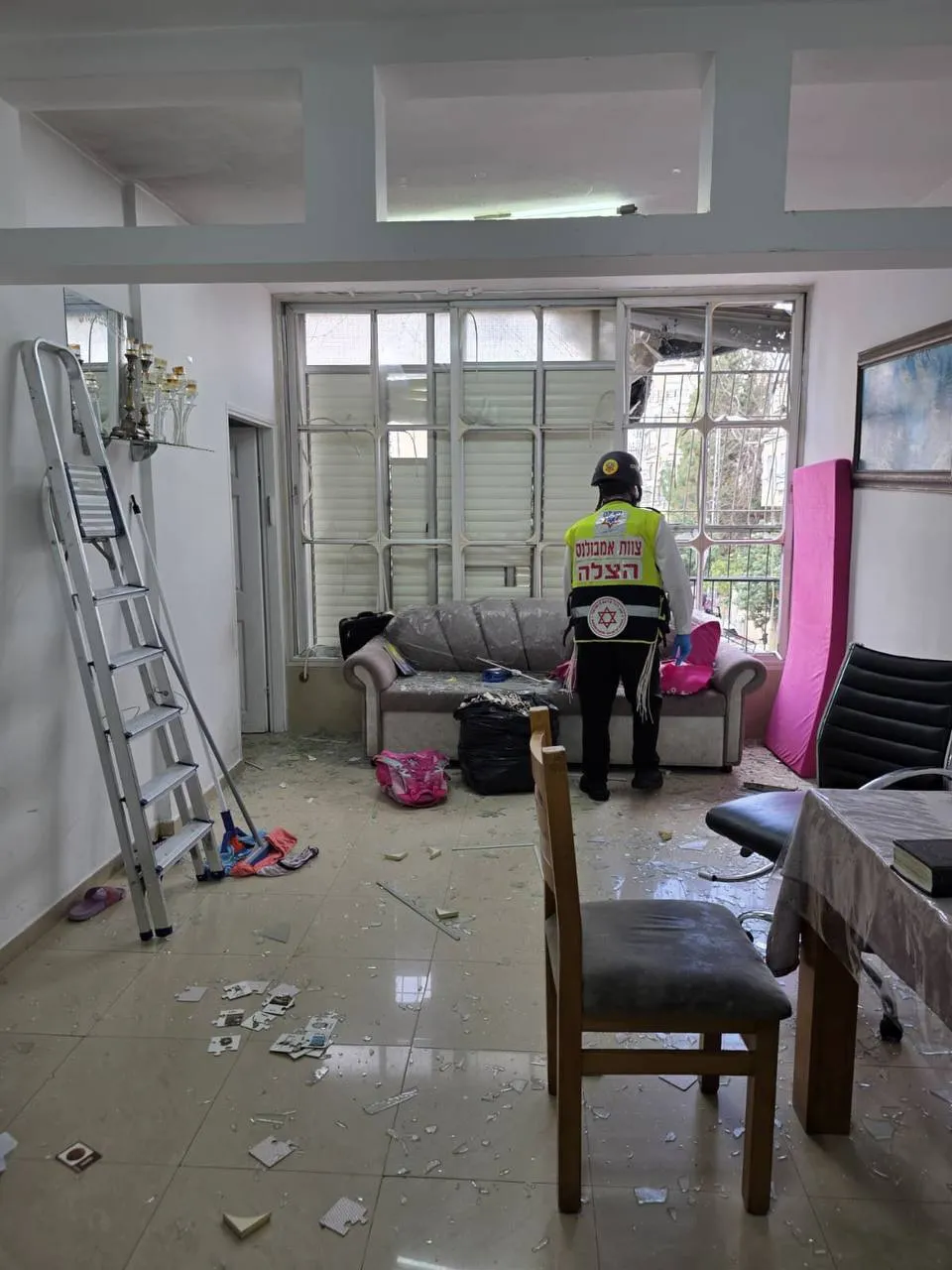הדירה שנפגעה