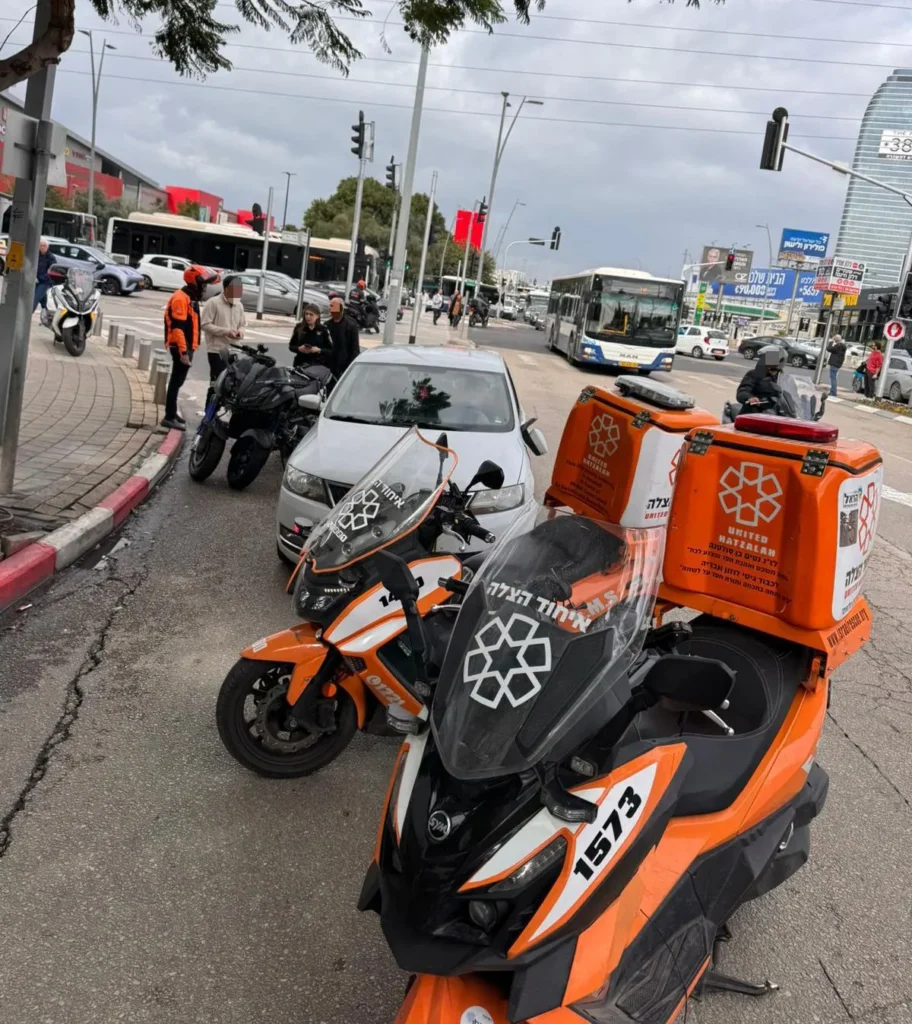 זירת התאונה סמוך לקניון