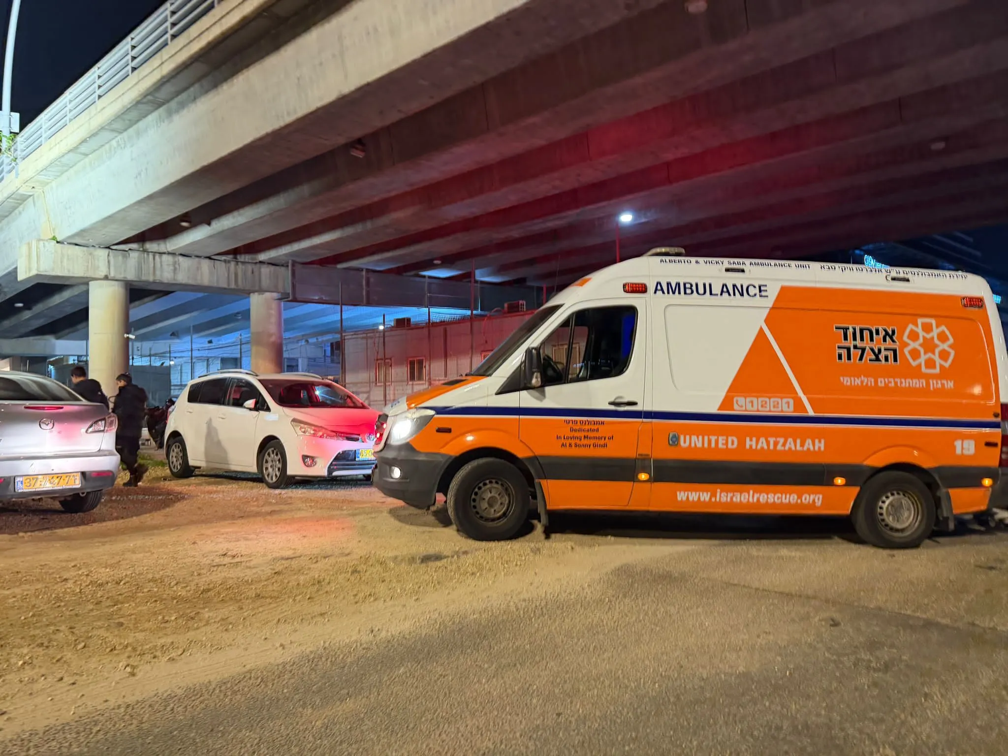 תאונה חריגה בבני ברק: פצוע בחבלת ראש מפגיעת כדור
