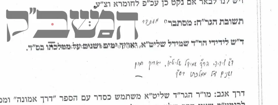 אבל כבד: הגאון רבי דוד שמידל זצוק