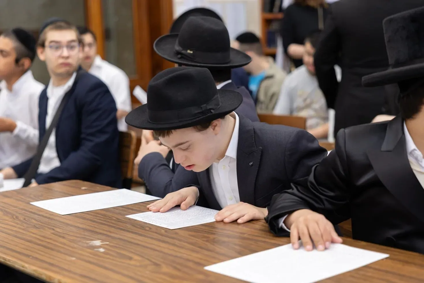 תלמידי 'אהל שרה' במעמד הכנה לקבלת התורה