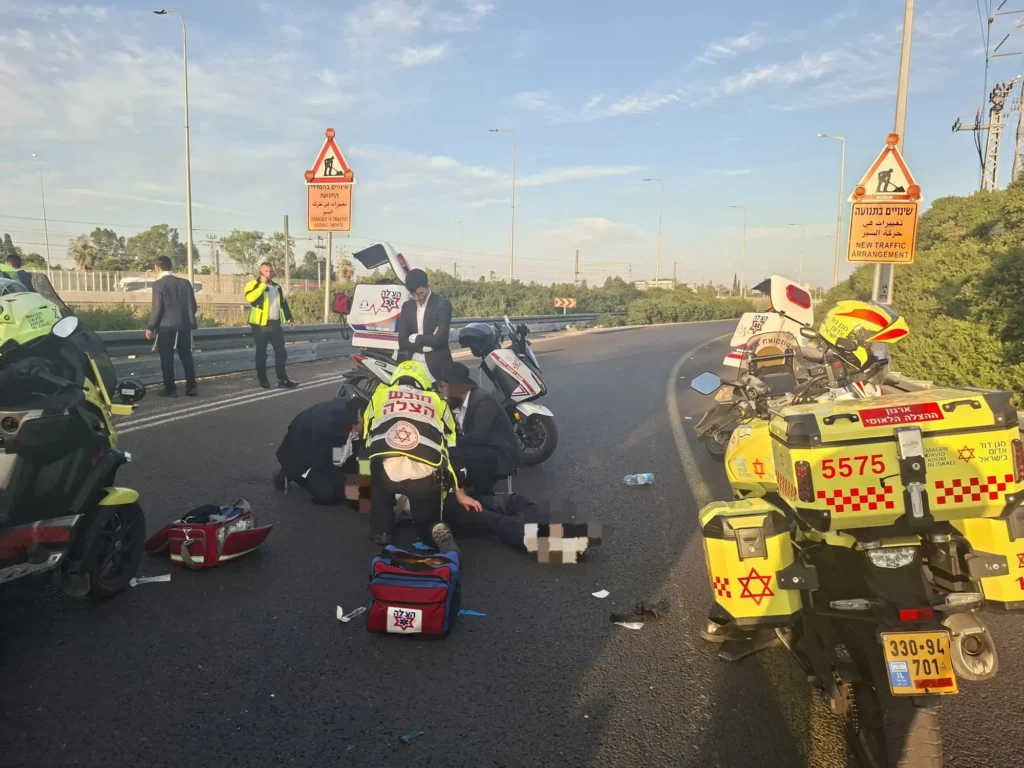 שרשרת תאונות בהפגנות: שני פצועים בינוני בבני ברק ובמחלף גנות
