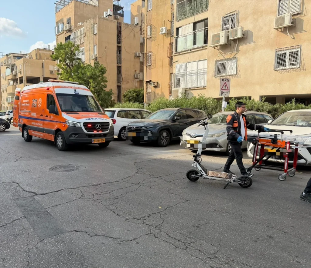 רוכב קורקינט החליק ברחוב גניחובסקי ונפצע באורח קל