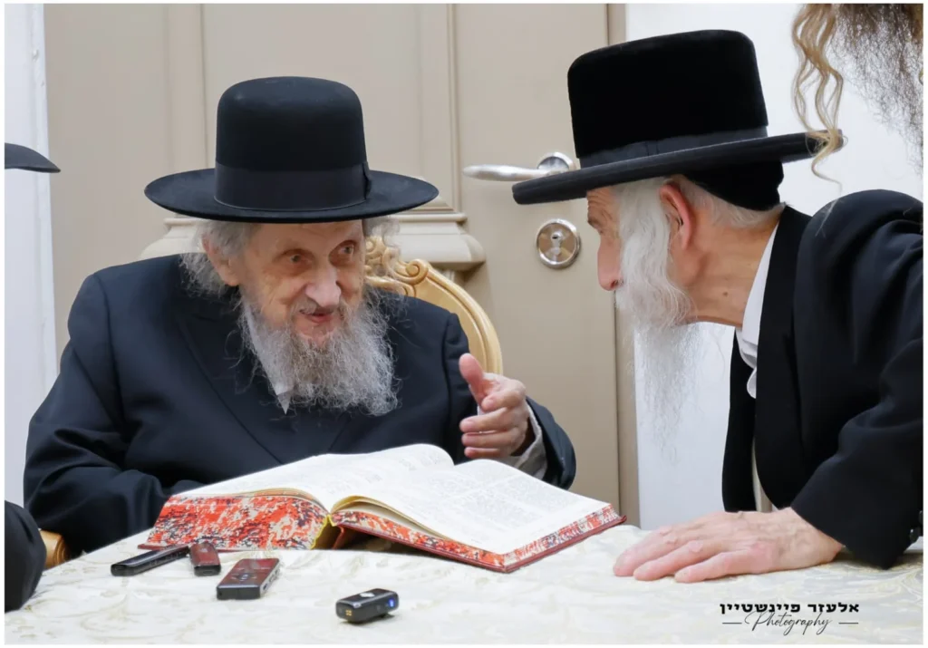 מרן ראש הישיבה הגר"ד לנדו בביקור אצל האדמו"ר מסטריקוב | צילום: אלעזר פיינשטיין